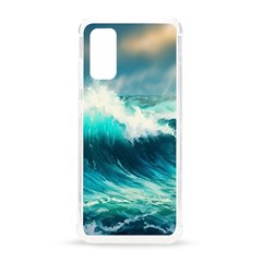 Waves Ocean Sea Tsunami Nautical Blue Samsung Galaxy S20 6 2 Inch Tpu Uv Case by Jancukart