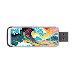 Waves Ocean Sea Tsunami Nautical 8 Portable Usb Flash (one Side)