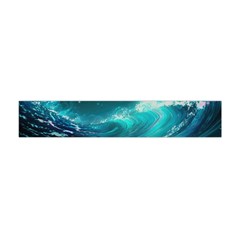 Tsunami Waves Ocean Sea Nautical Nature Water 7 Premium Plush Fleece Scarf (mini) by Jancukart