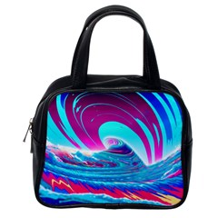 Tsunami Waves Ocean Sea Nautical Nature Water 3 Classic Handbag (one Side) by Jancukart