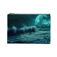 Waves Ocean Sea Tsunami Nautical 2 Cosmetic Bag (large)