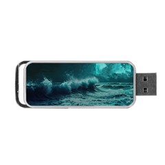 Waves Ocean Sea Tsunami Nautical 2 Portable Usb Flash (one Side) by Jancukart