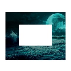 Waves Ocean Sea Tsunami Nautical 2 White Tabletop Photo Frame 4 x6  by Jancukart