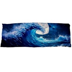 Tsunami Waves Ocean Sea Nautical Nature Water Moon Body Pillow Case Dakimakura (two Sides) by Jancukart