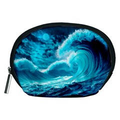 Waves Ocean Sea Tsunami Nautical 3 Accessory Pouch (medium) by Jancukart