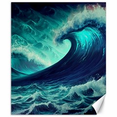 Waves Ocean Sea Tsunami Nautical Canvas 8  X 10  by Jancukart
