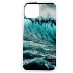 Tsunami Waves Ocean Sea Nautical Nature Water Blue Black Iphone 12 Pro Max Tpu Uv Print Case by Jancukart