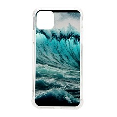 Tsunami Waves Ocean Sea Nautical Nature Water Blue Black Iphone 11 Pro Max 6 5 Inch Tpu Uv Print Case by Jancukart