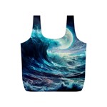 Tsunami Waves Ocean Sea Nautical Nature Water 4 Full Print Recycle Bag (S)
