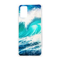 Tsunami Waves Ocean Sea Nautical Nature Water Blue Nature Samsung Galaxy S20plus 6 7 Inch Tpu Uv Case by Jancukart