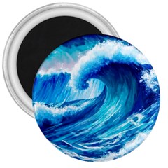 Tsunami Tidal Wave Ocean Waves Sea Nature Water 3 3  Magnets by Jancukart