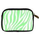 Green Zebra Vibes Animal Print  Digital Camera Leather Case Back