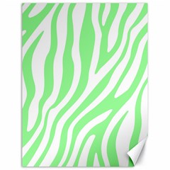Green Zebra Vibes Animal Print  Canvas 18  X 24  by ConteMonfrey