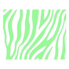 Green Zebra Vibes Animal Print  Premium Plush Fleece Blanket (large) by ConteMonfrey