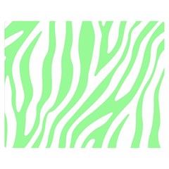 Green Zebra Vibes Animal Print  Premium Plush Fleece Blanket (medium) by ConteMonfrey