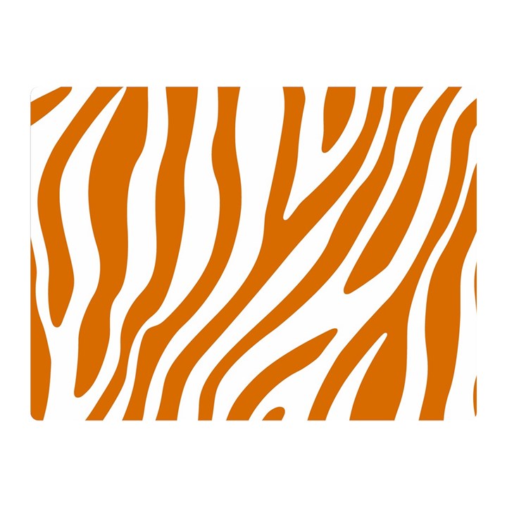 Orange Zebra Vibes Animal Print   Two Sides Premium Plush Fleece Blanket (Mini)