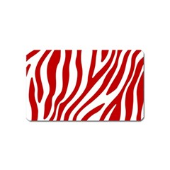 Red Zebra Vibes Animal Print  Magnet (name Card)