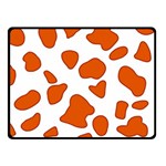 Orange Cow Dots Fleece Blanket (Small) 50 x40  Blanket Front