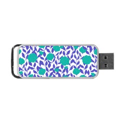 Green Flowers On The Wall Portable Usb Flash (one Side) by ConteMonfrey