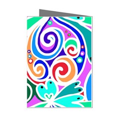 Crazy Pop Art - Doodle Circles   Mini Greeting Cards (pkg Of 8) by ConteMonfrey