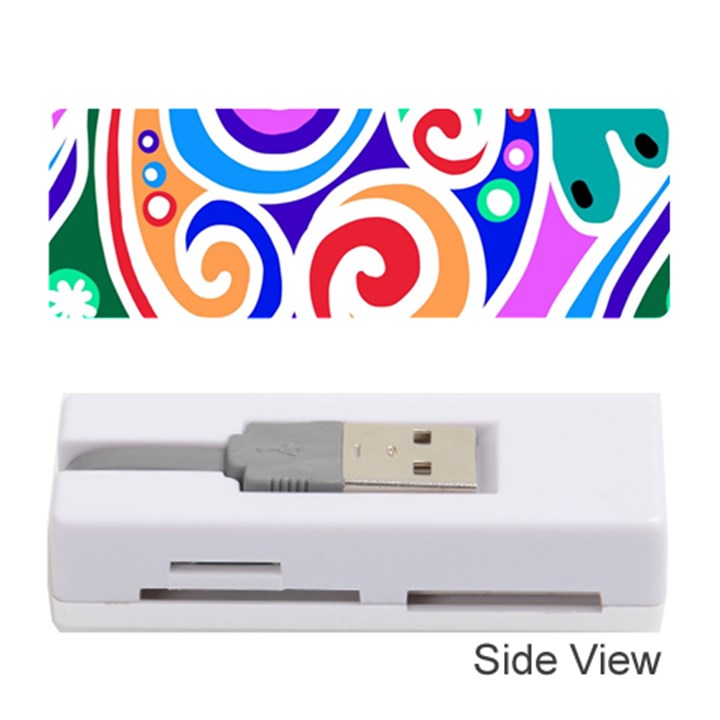 Crazy Pop Art - Doodle Circles   Memory Card Reader (Stick)