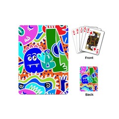 Crazy Pop Art - Doodle Buddies  Playing Cards Single Design (mini) by ConteMonfrey