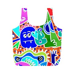 Crazy Pop Art - Doodle Buddies  Full Print Recycle Bag (m) by ConteMonfrey