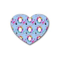 Manicure Rubber Heart Coaster (4 Pack) by SychEva