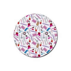 Manicure Nail Rubber Coaster (round) by SychEva