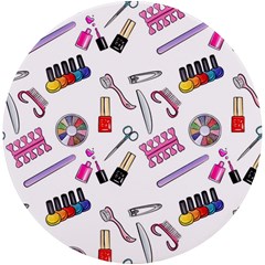 Manicure Nail Pedicure Uv Print Round Tile Coaster by SychEva