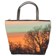 Twilight Sunset Sky Evening Clouds Bucket Bag by Amaryn4rt