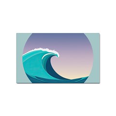 Tsunami Tidal Wave Wave Minimalist Ocean Sea 4 Sticker Rectangular (10 Pack) by Wegoenart