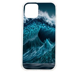 Tsunami Waves Ocean Sea Water Rough Seas Blue Iphone 12 Pro Max Tpu Uv Print Case by Wegoenart