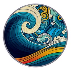 Waves Ocean Sea Abstract Whimsical Abstract Art 3 Wireless Fast Charger(white)