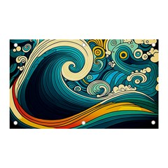 Waves Ocean Sea Abstract Whimsical Abstract Art 3 Banner And Sign 5  X 3  by Wegoenart