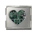 Printed Circuit Board Circuits Mega Link Heart Italian Charm (18mm)