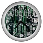 Printed Circuit Board Circuits Wall Clock (Silver)