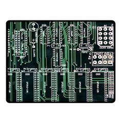 Printed Circuit Board Circuits Two Sides Fleece Blanket (small) by Celenk