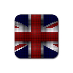 Union Jack Flag British Flag Rubber Coaster (square) by Celenk