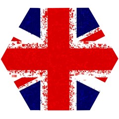 Union Jack London Flag Uk Wooden Puzzle Hexagon by Celenk