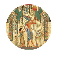 Egyptian Man Sun God Ra Amun Mini Round Pill Box by Celenk