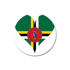 Heart Love Flag Antilles Island Magnet 3  (round)