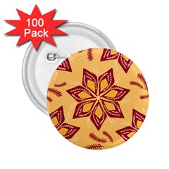 Flower Mandala Template Sketch Drawing Art 2 25  Buttons (100 Pack)  by Uceng