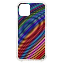 Multicolored Stripe Curve Striped Background Iphone 12 Mini Tpu Uv Print Case	