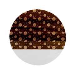 Oranges Marble Wood Coaster (round) by SychEva