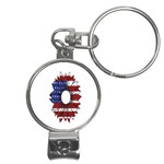 Us Flag Flower Sunshine Flag America Usa Nail Clippers Key Chain