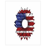 Us Flag Flower Sunshine Flag America Usa Drawstring Bag (Small)