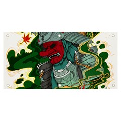 Armor Japan Maple Leaves Samurai Mask Cut Banner And Sign 6  X 3  by Wegoenart