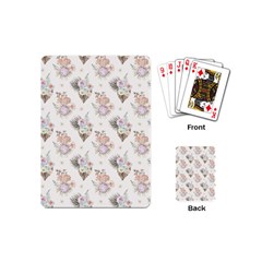 Roses-white Playing Cards Single Design (mini) by nateshop