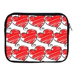 Seamless-heart-red Apple iPad 2/3/4 Zipper Cases Front